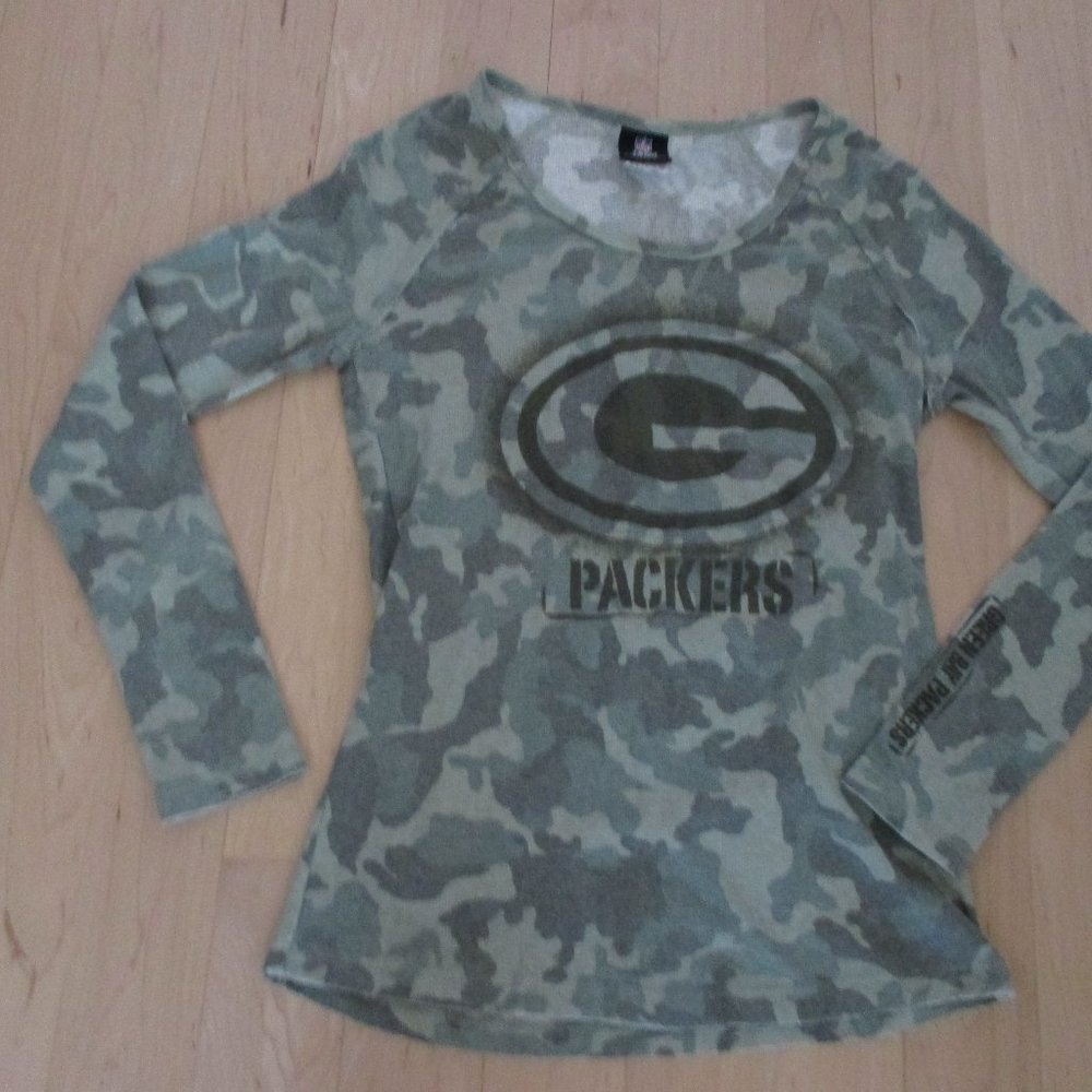 NFL Team Apparel Green Bay Packers Thermal Top Womens large.